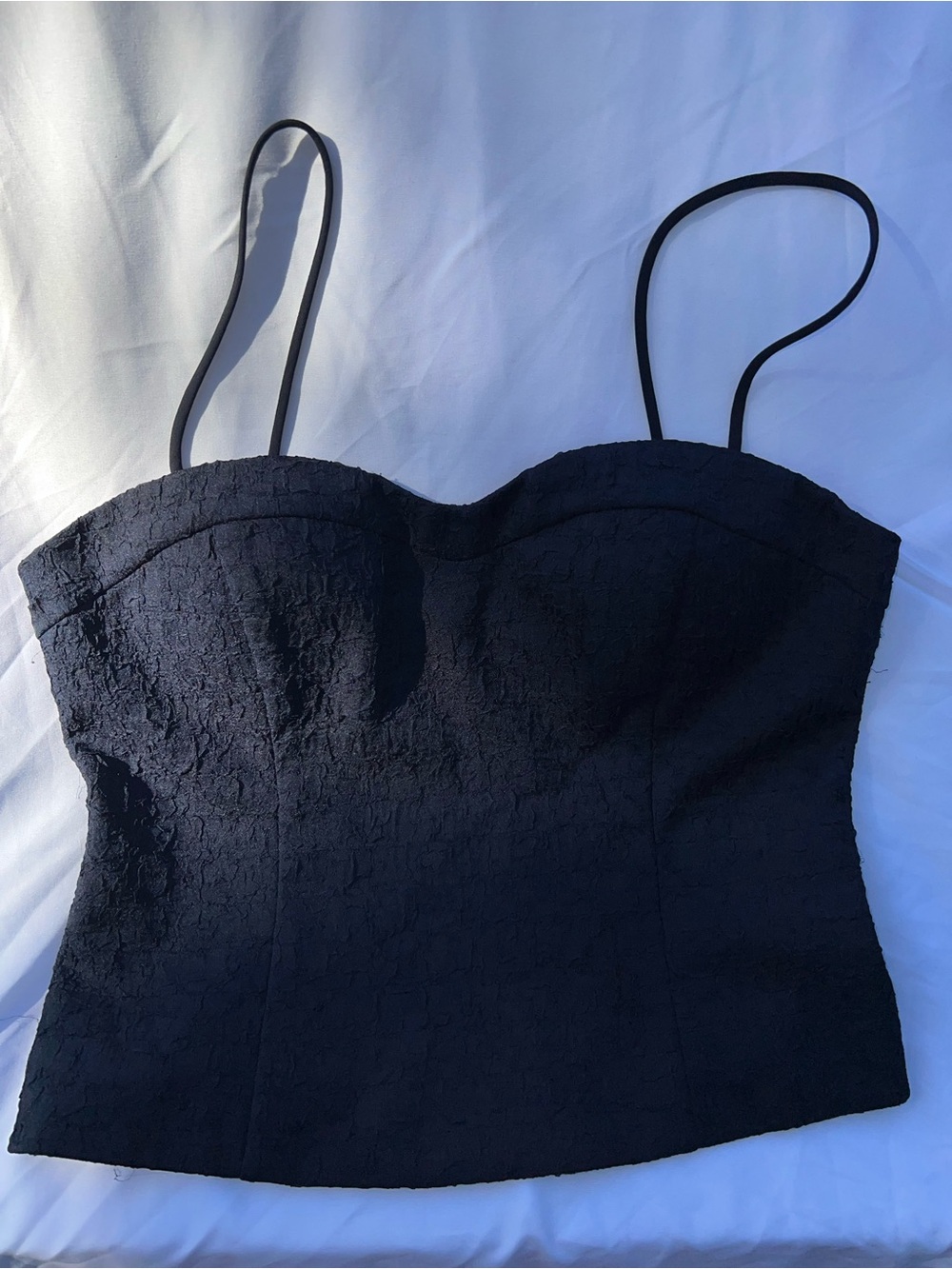 Love, Bonito Textured Bustier Crop Top